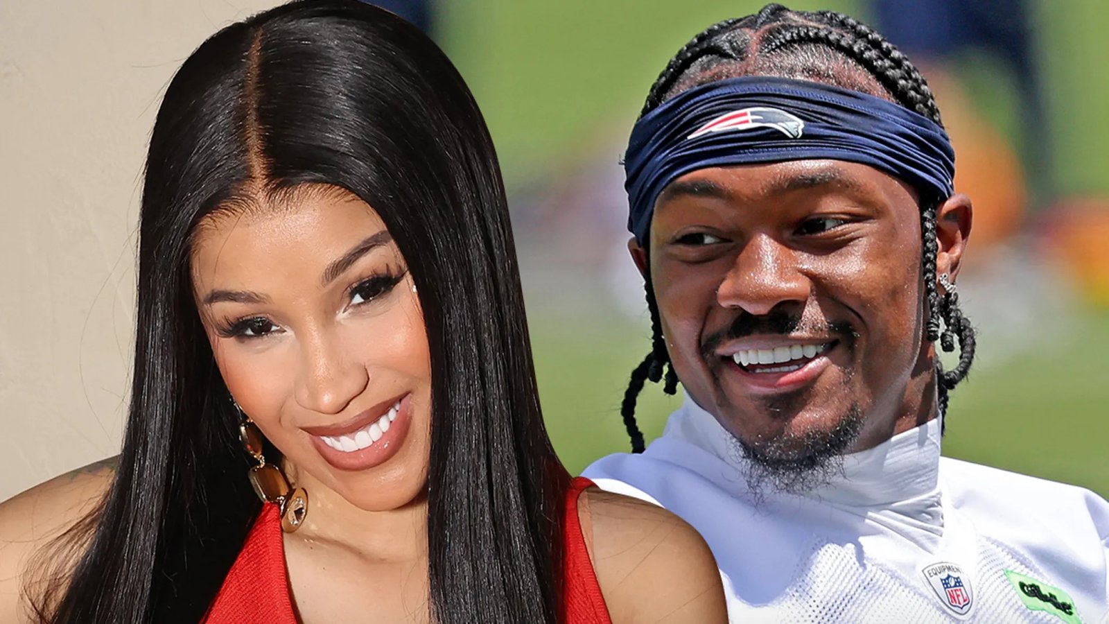 Grávida Cardi B faz estreia em jogo dos Patriots, torce por BF Stephen Diggs