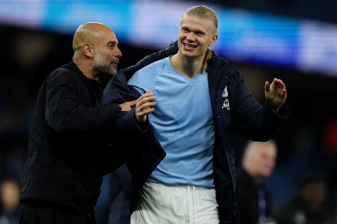 O gol impressionante de Haaland contra o Bournemouth rendeu elogios a Guardiola.