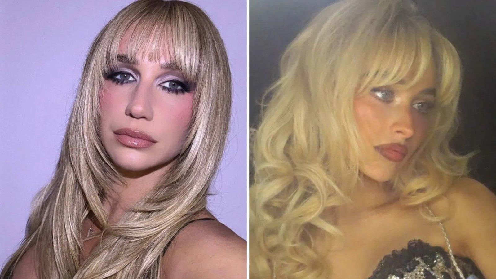 Kesha x Sabrina Carpenter quem é o seu oposto?! (Versão Loiras com Franja)