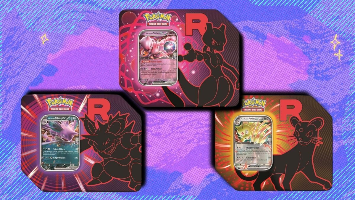 Melhor negócio Pokémon TCG Destined Rivals Team Rocket Tin: Abaixo do valor de mercado na Amazon