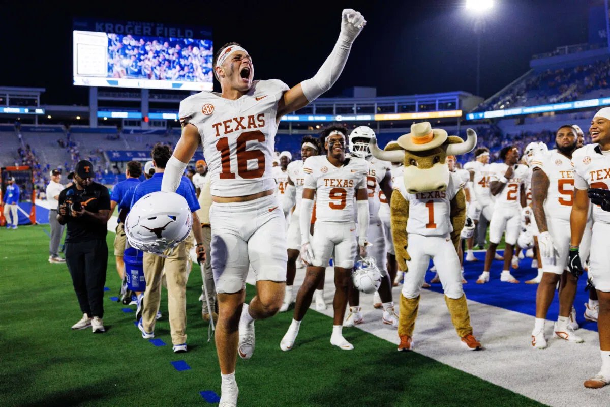 Qual é a avaliação NIL de Michael Taaffe em 2025 em relação aos Texas Longhorns e aos ganhos da carreira?